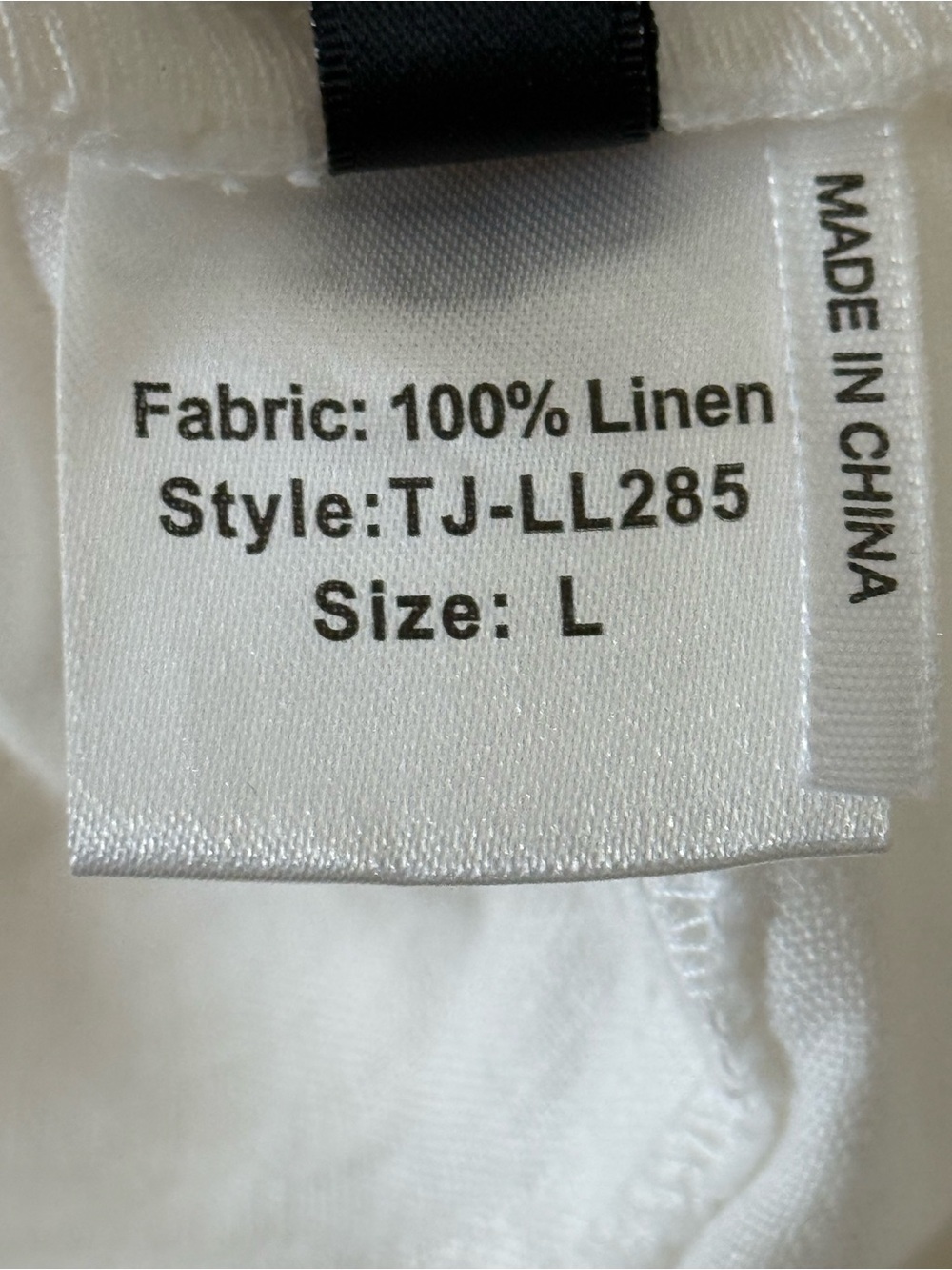 Elan White Drawstring Linen Pants Straight Leg Size Large - Picture 8 of 12